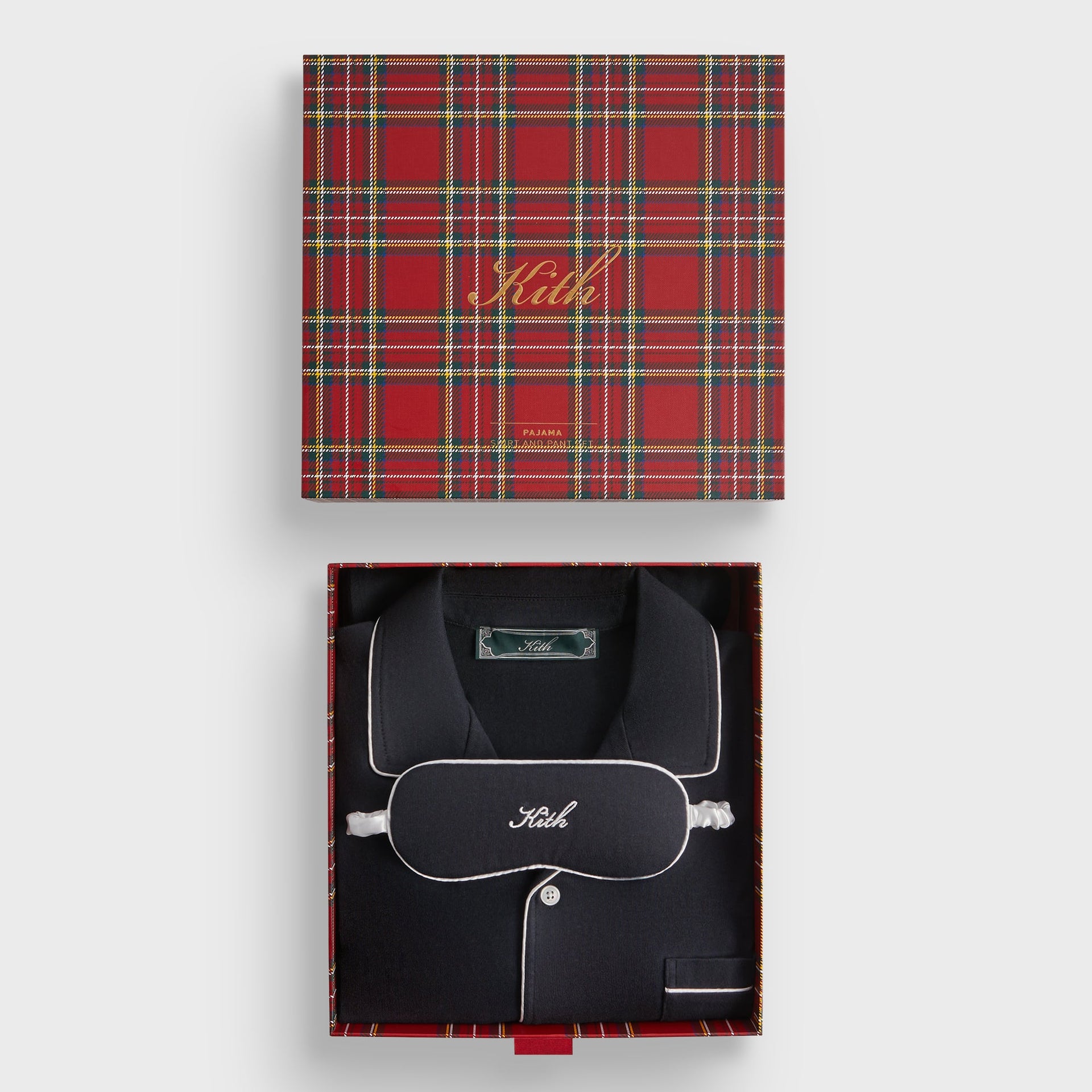 Kithmas Script Pajama Set - Black