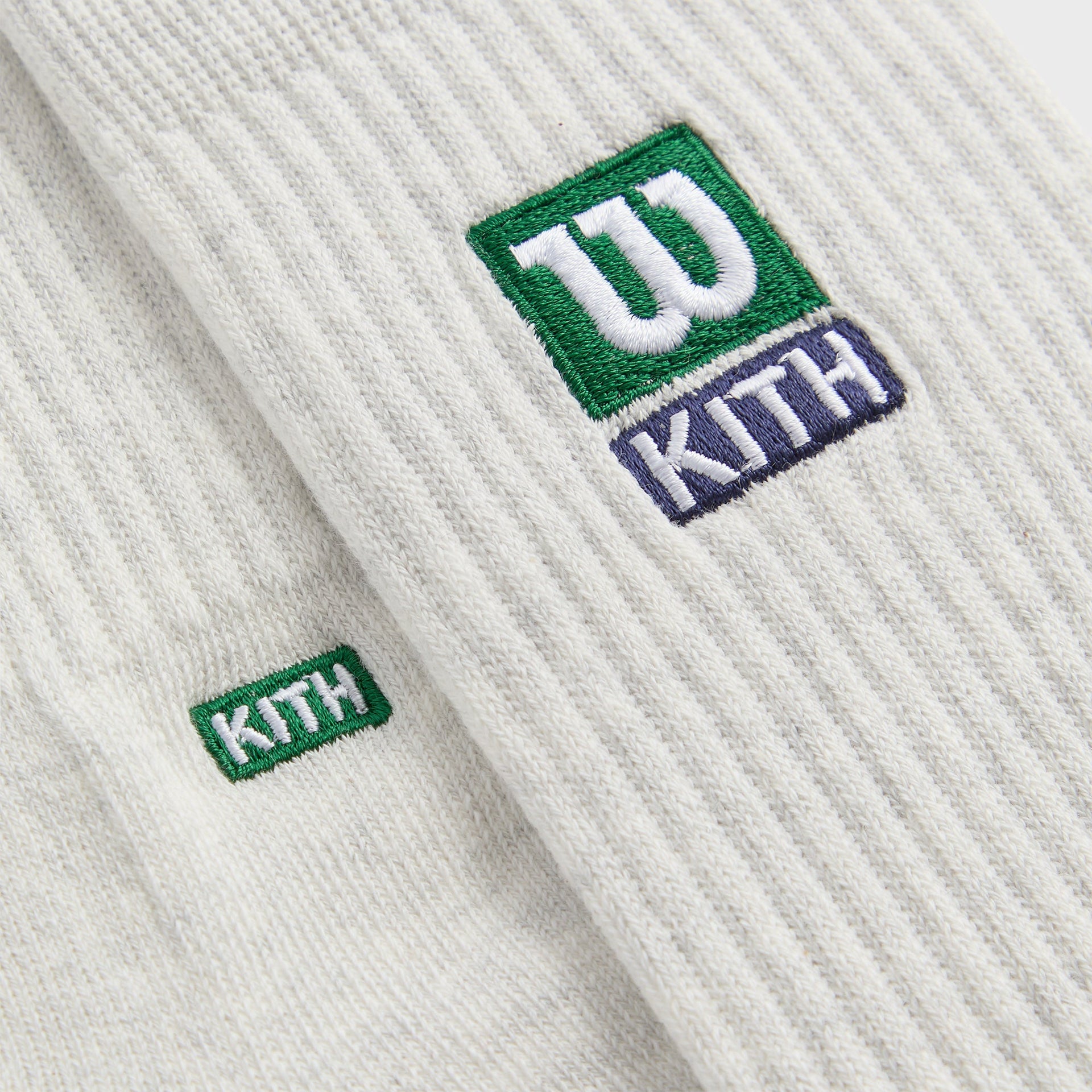 Kith for Wilson Logo Crew Socks - Light Heather Grey