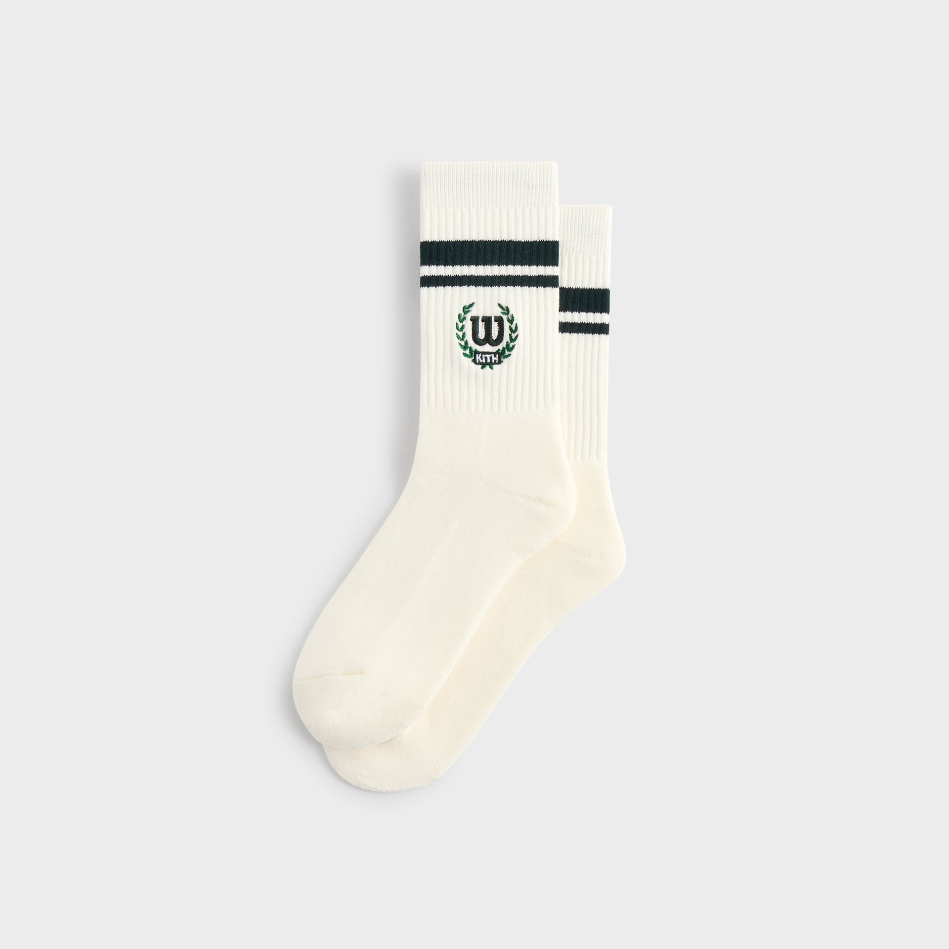 Kith for Wilson Striped Logo Crew Socks - White