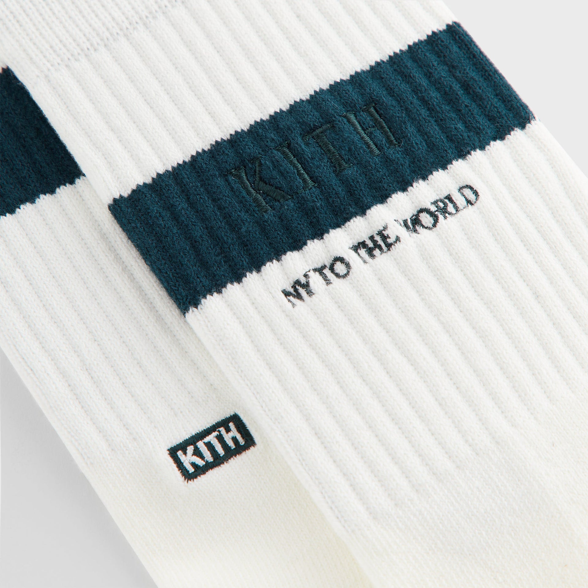 Kith Striped Cotton Crew Socks - Silk