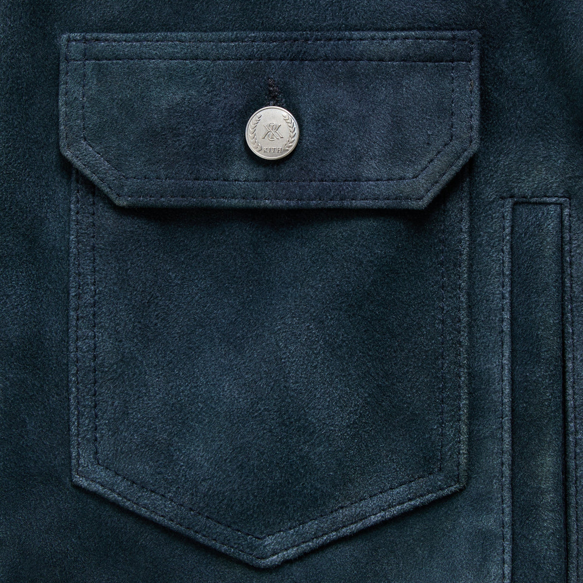Kith Suede Alonzo Jacket - Blue Heron