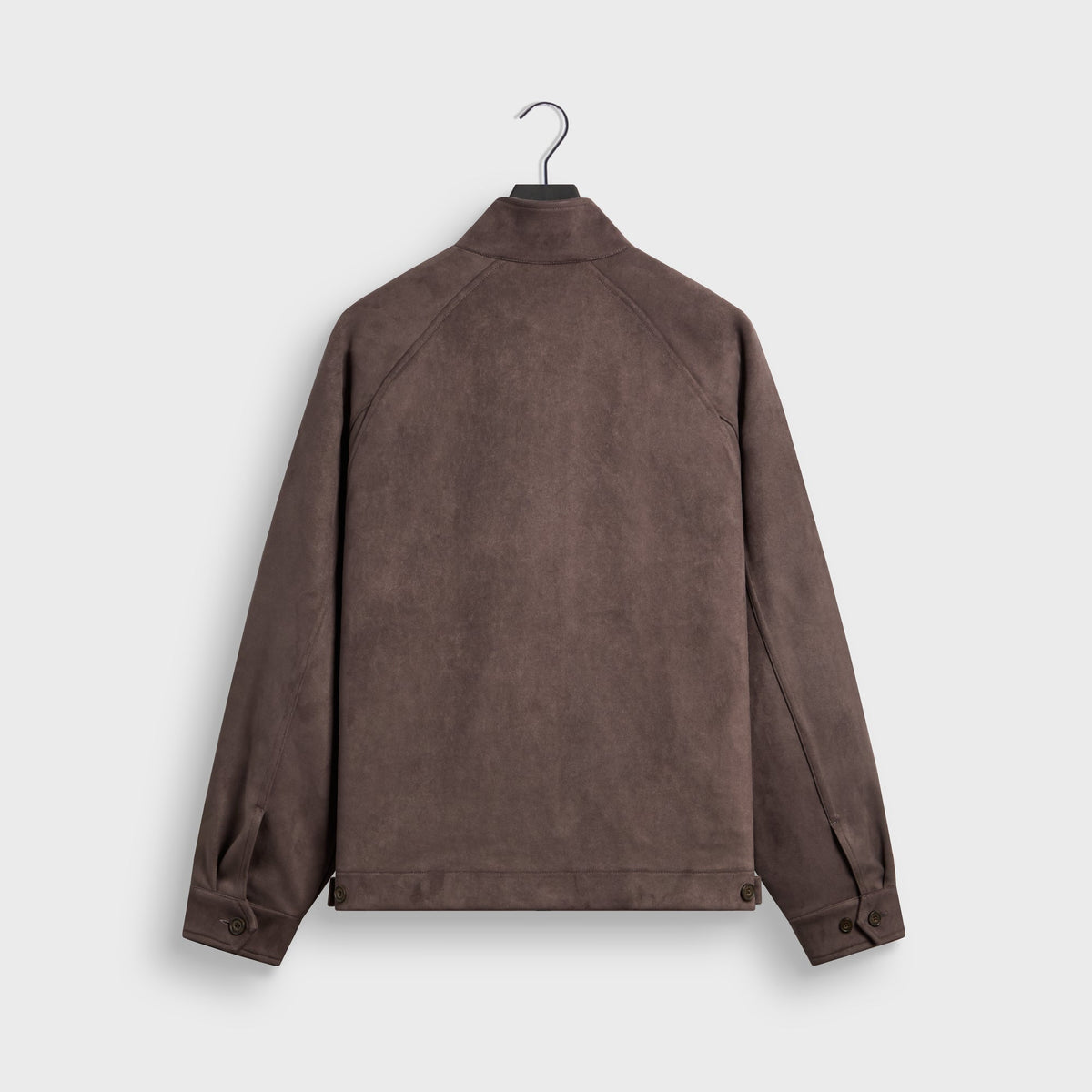 Kith Microsuede Bonded Flannel Harrington Jacket - Dark Ash