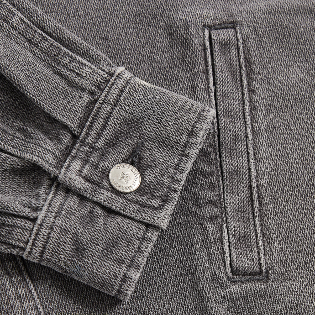 Kith Herringbone Denim Efron Track Jacket - Mineral