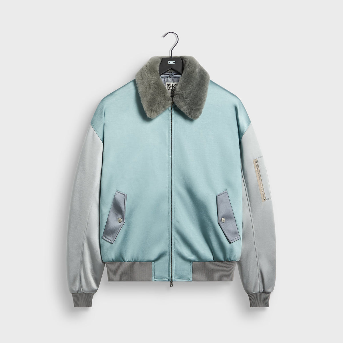 &Kin Bonded Satin Dax Bomber Jacket - Overlook - PH