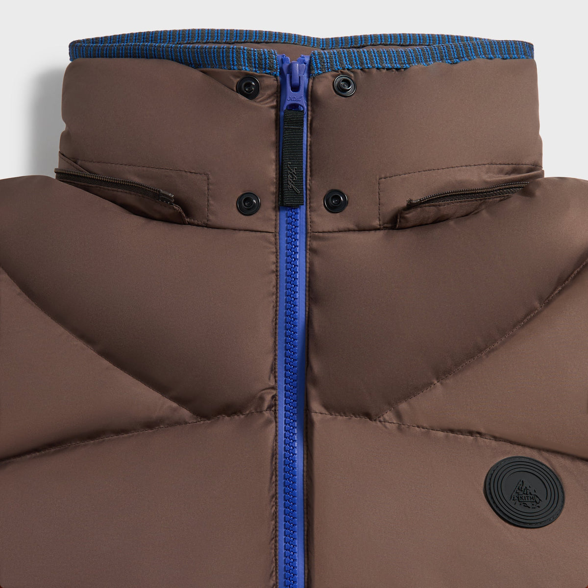 Kith Matte Stretch Taffeta Corey Puffer Vest - Cacao - PH