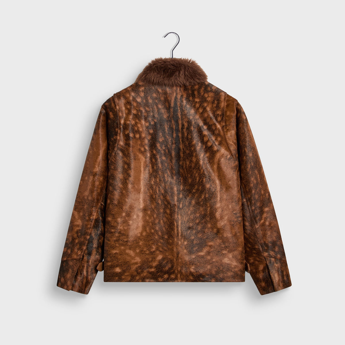 &Kin Deer Print Ponyhair Vail Jacket - Nougat