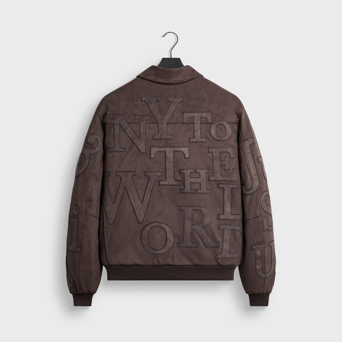 Kith Microsuede Varsity Coaches Jacket - Dark Ash - PH