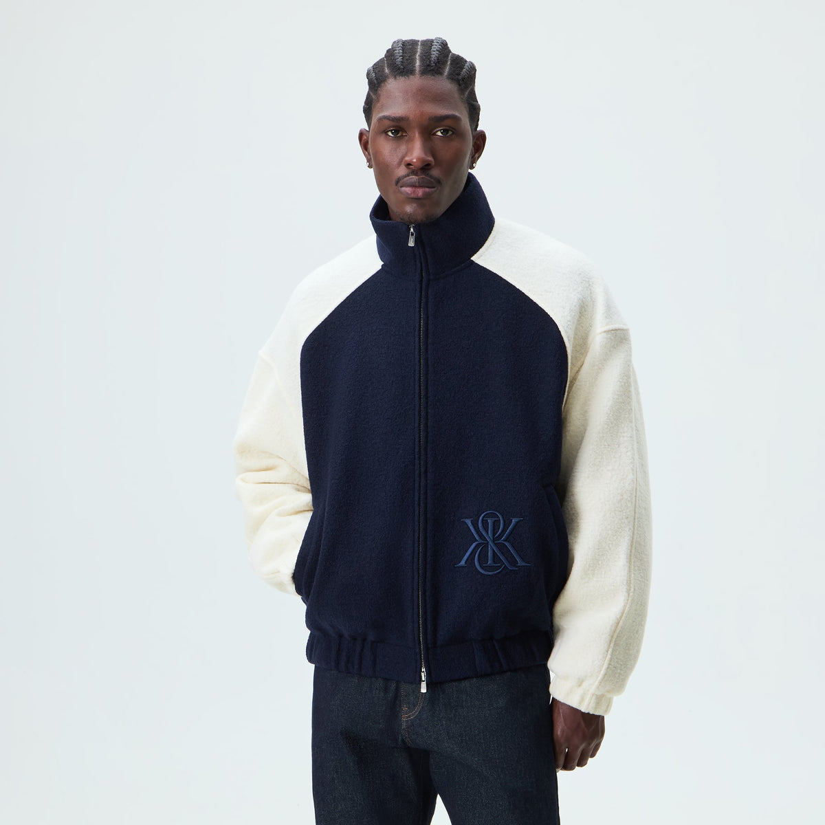 Kith Wool Conrad Varsity Track Jacket - Nocturnal