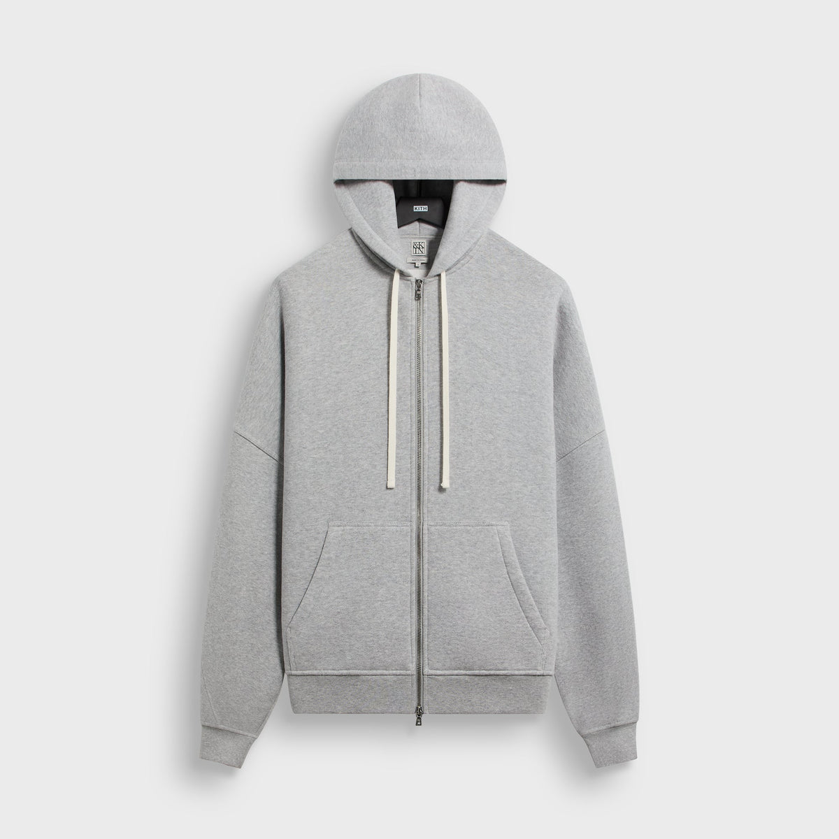 &Kin Plush Fleece Hiroshi Zip Front Hoodie - Medium Heather Grey