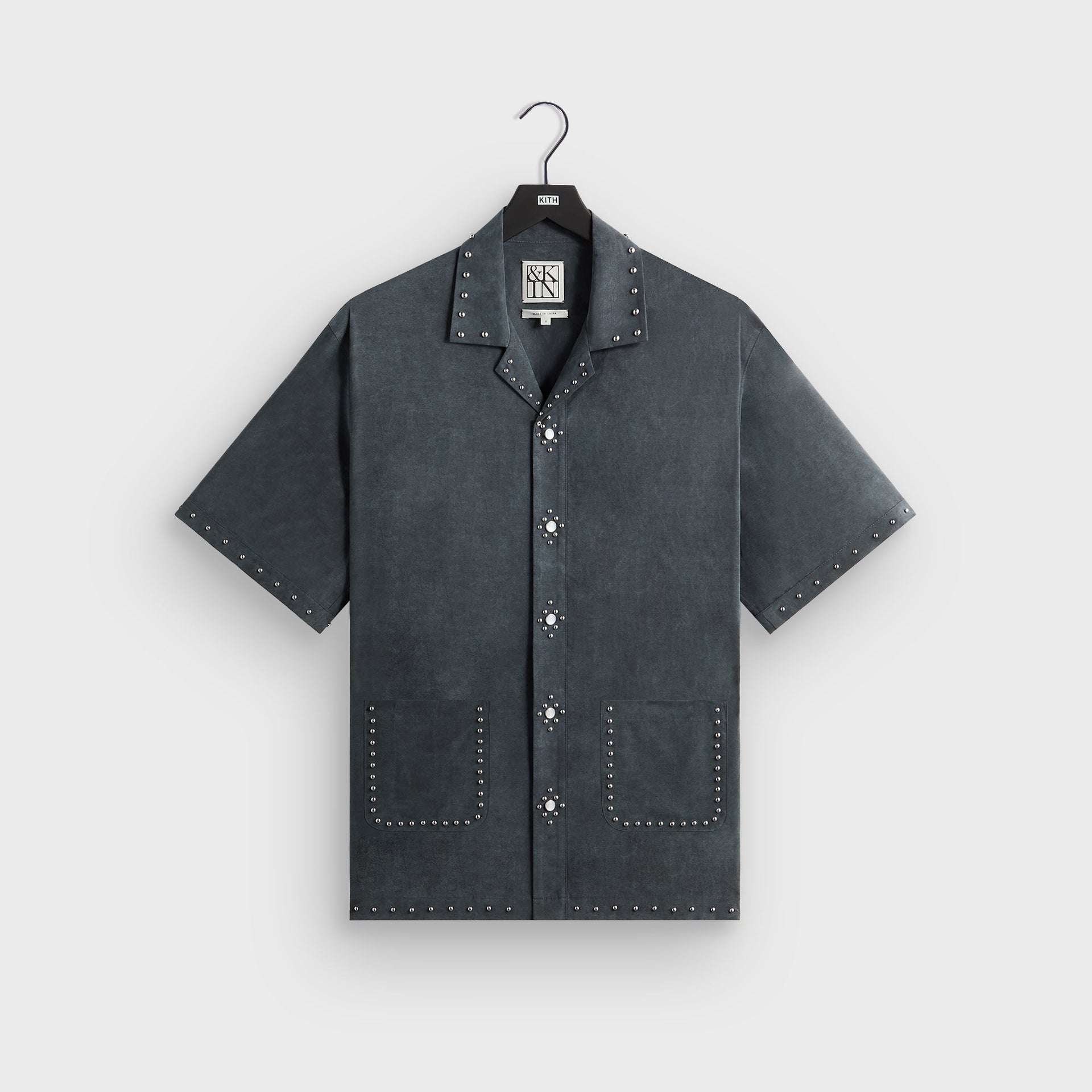 &Kin Studded Cupro Linen Sawyer Shirt - Somber - PH