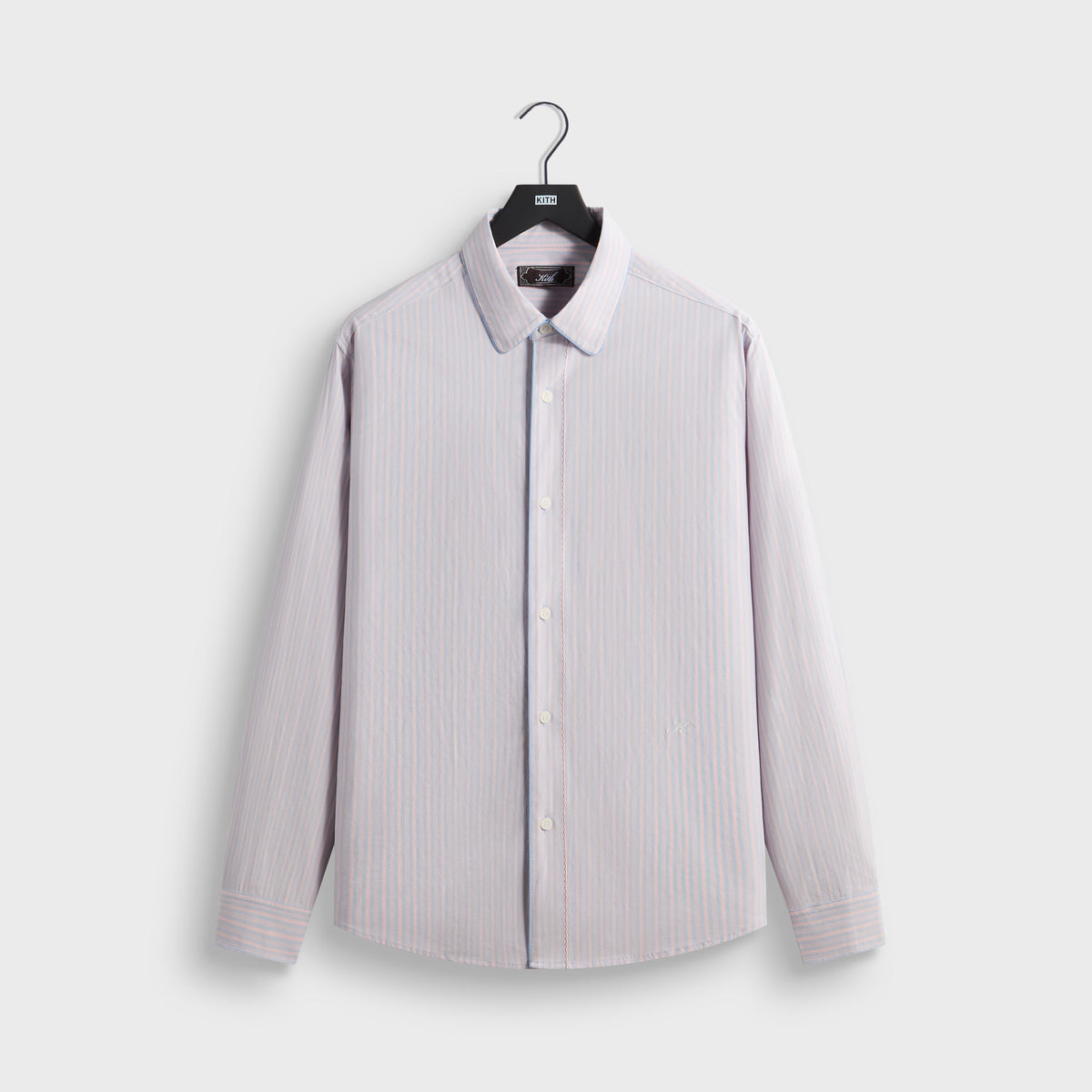 Kith Striped Poplin Georgie Shirt - Hydrangea