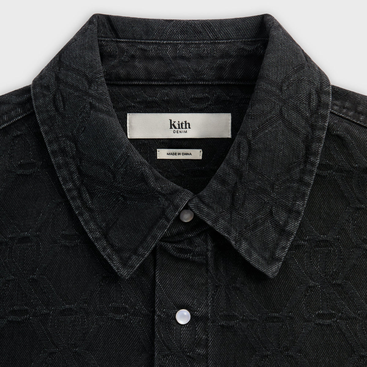 Kith Jacquard Crest Apollo Shirt - Black