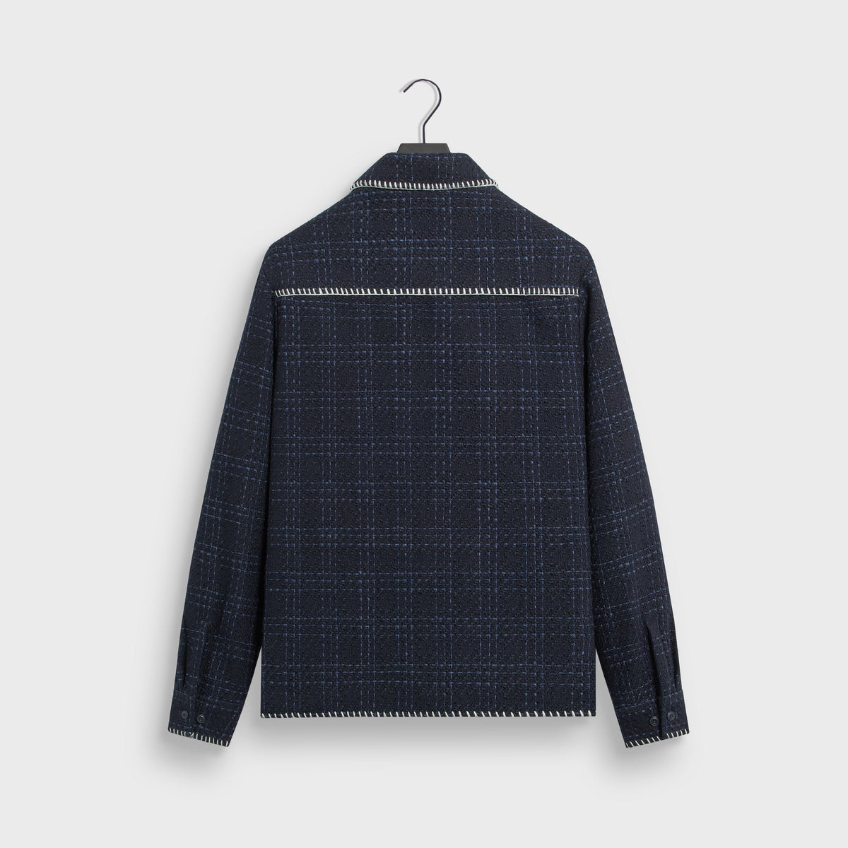 &Kin Tweed Boxy Collared Overshirt - Nocturnal