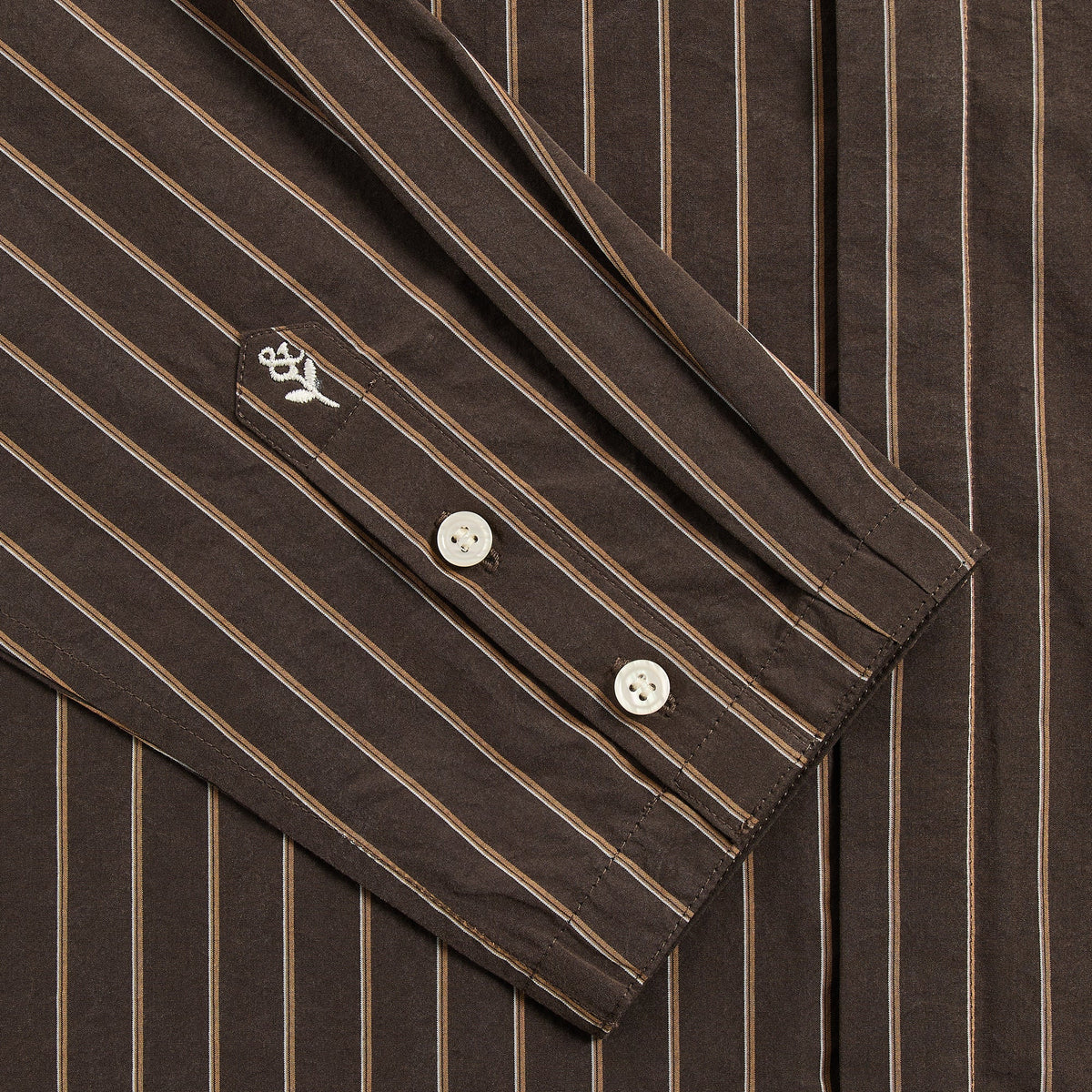 &Kin Striped Poplin Nico Shirt - Derby