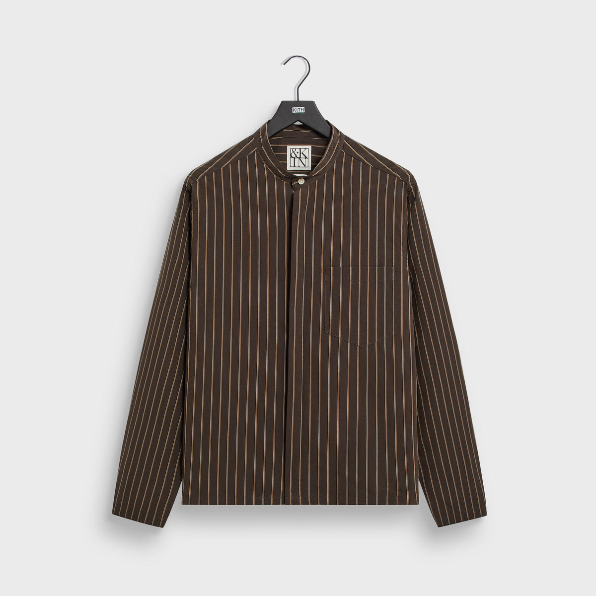 &Kin Striped Poplin Nico Shirt - Derby