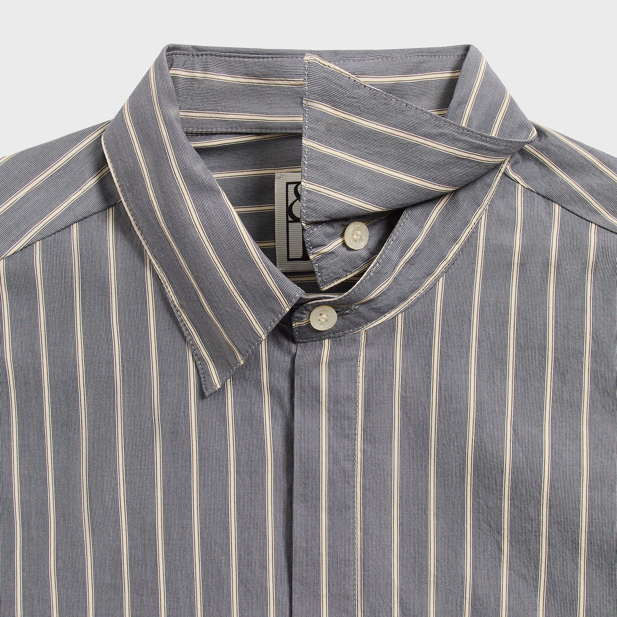 &Kin Striped Poplin Nico Shirt - Chasm