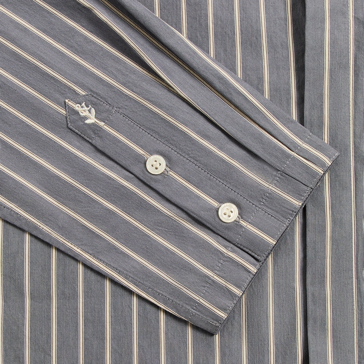 &Kin Striped Poplin Nico Shirt - Chasm