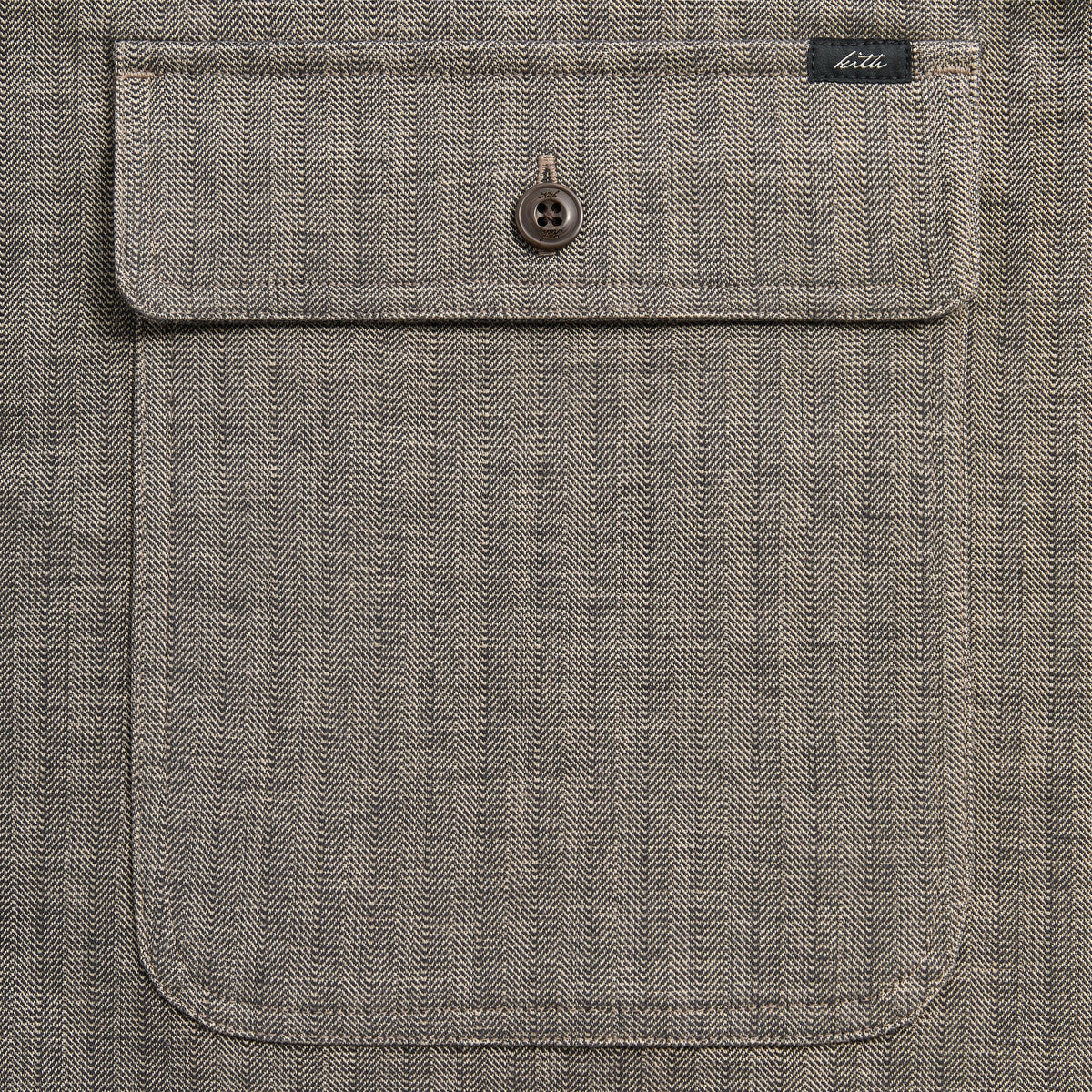Kith Herringbone Dobby Henson Buttondown - Palomino