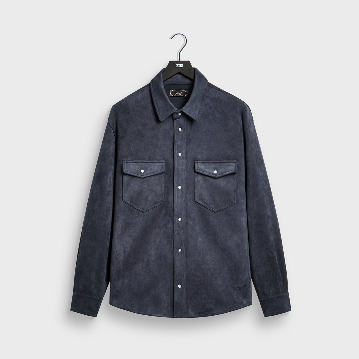 Kith Brushed Microsuede Long Sleeve Warwick Shirt - Torpedo - PH