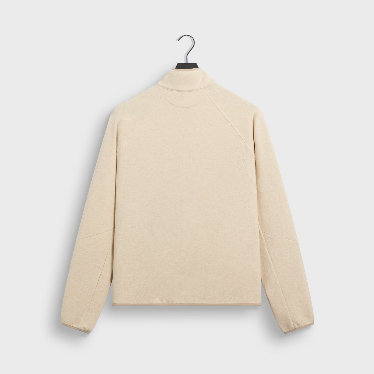 &Kin Cotton Cashmere Pique Calix Full Zip Jacket - Heather Oatmeal