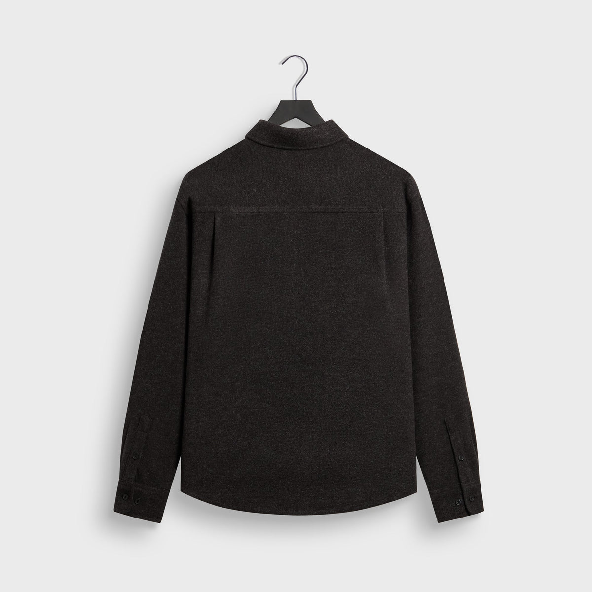 Kith Felted Jersey Tomas Buttondown Shirt - Dark Heather Grey