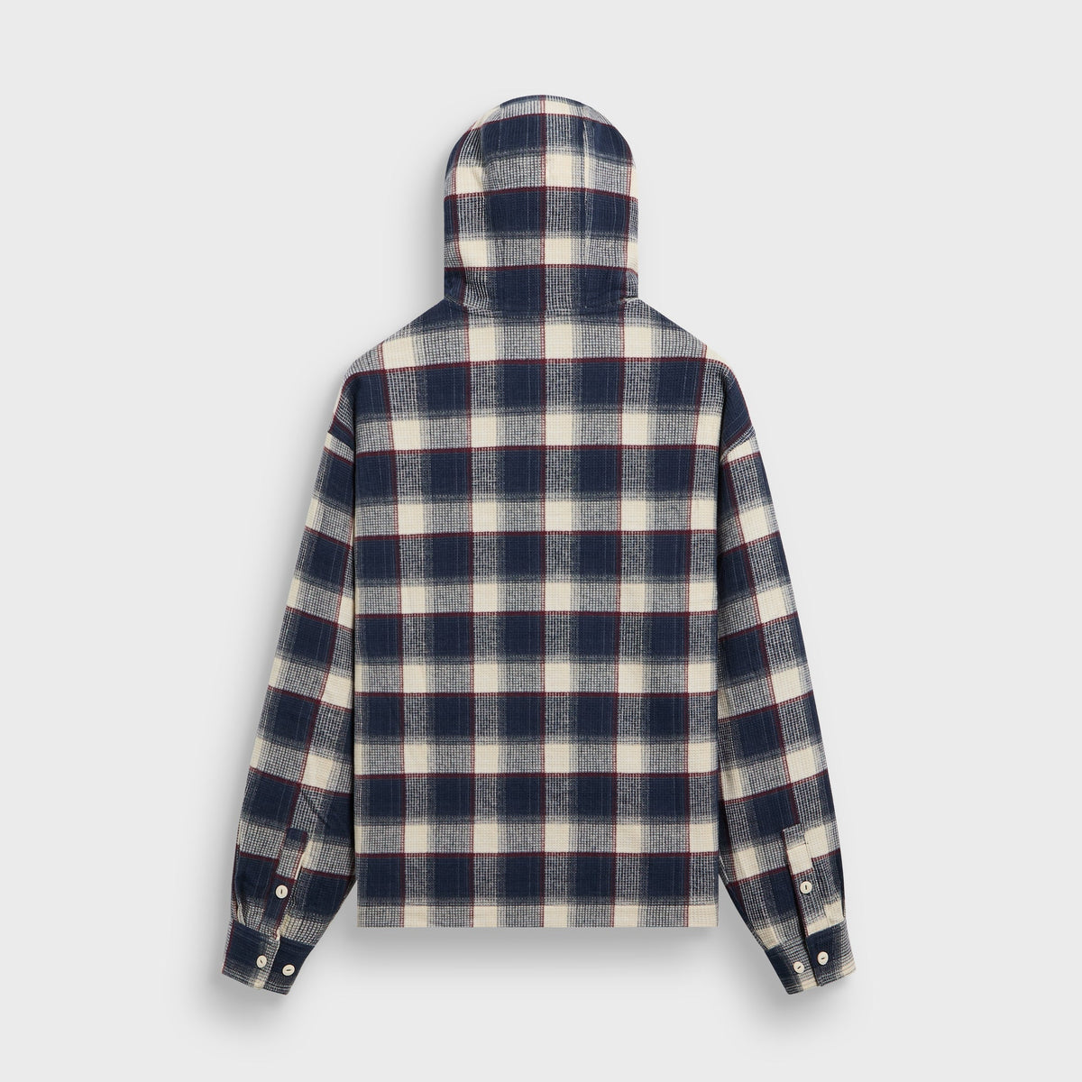 Kith Waffle Plaid Henson Hooded Buttondown - Sandrift - PH