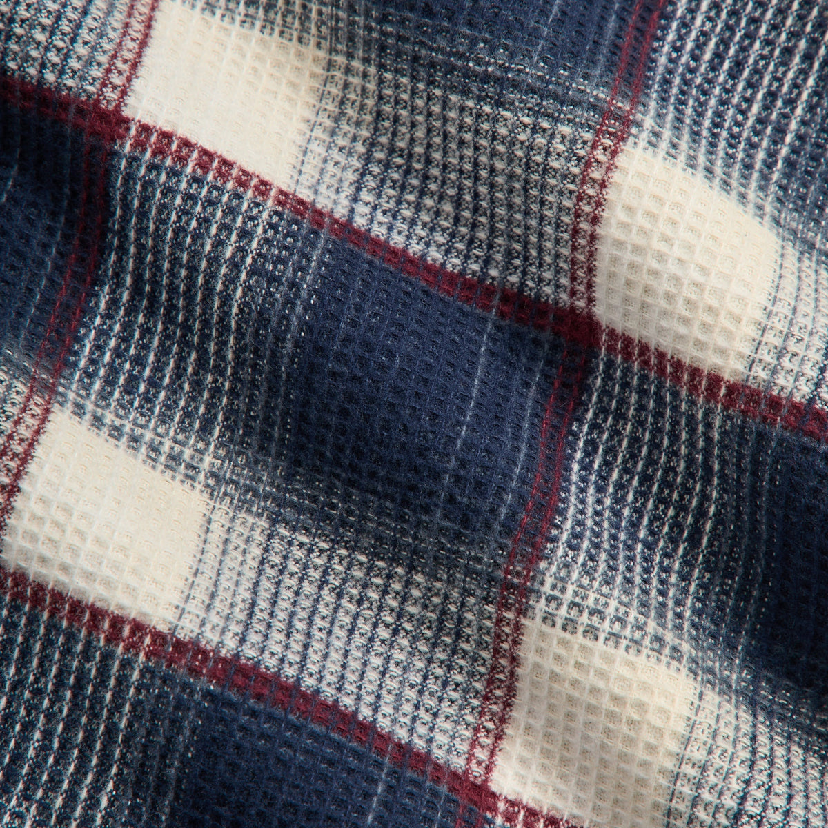 Kith Waffle Plaid Henson Hooded Buttondown - Sandrift - PH