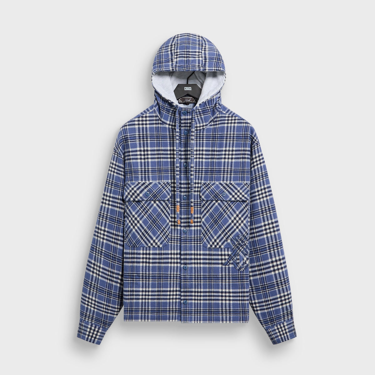 Kith Waffle Plaid Henson Hooded Buttondown - Voyage - PH