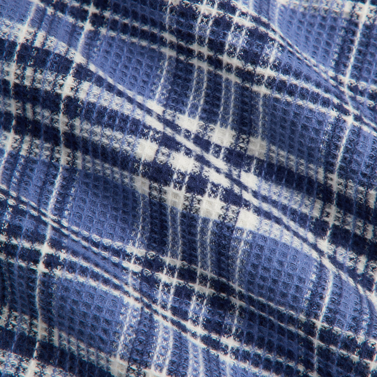 Kith Waffle Plaid Henson Hooded Buttondown - Voyage - PH