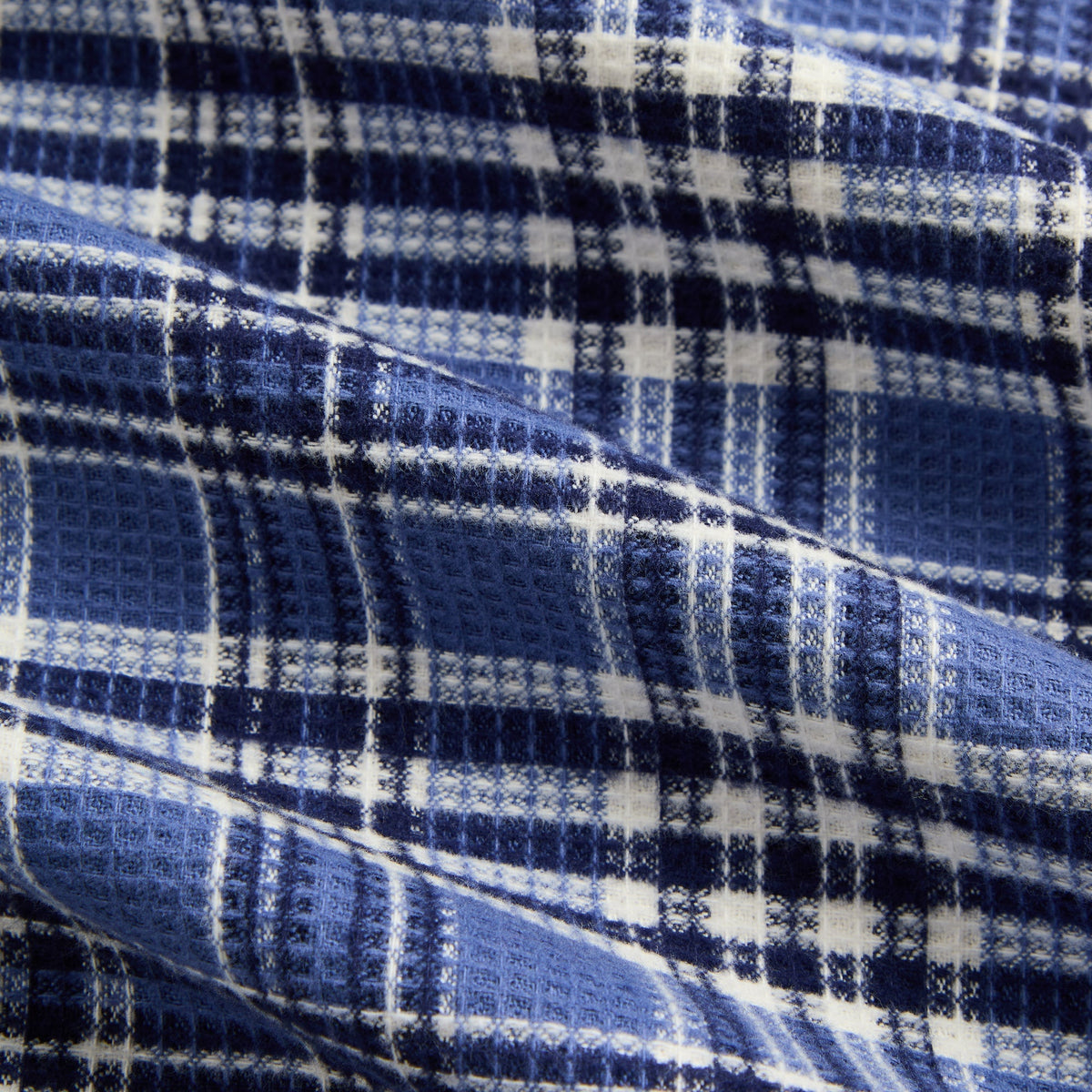 Kith Reversible Waffle Plaid Khenny Zip-Up Hoodie - Light Heather Grey - PH