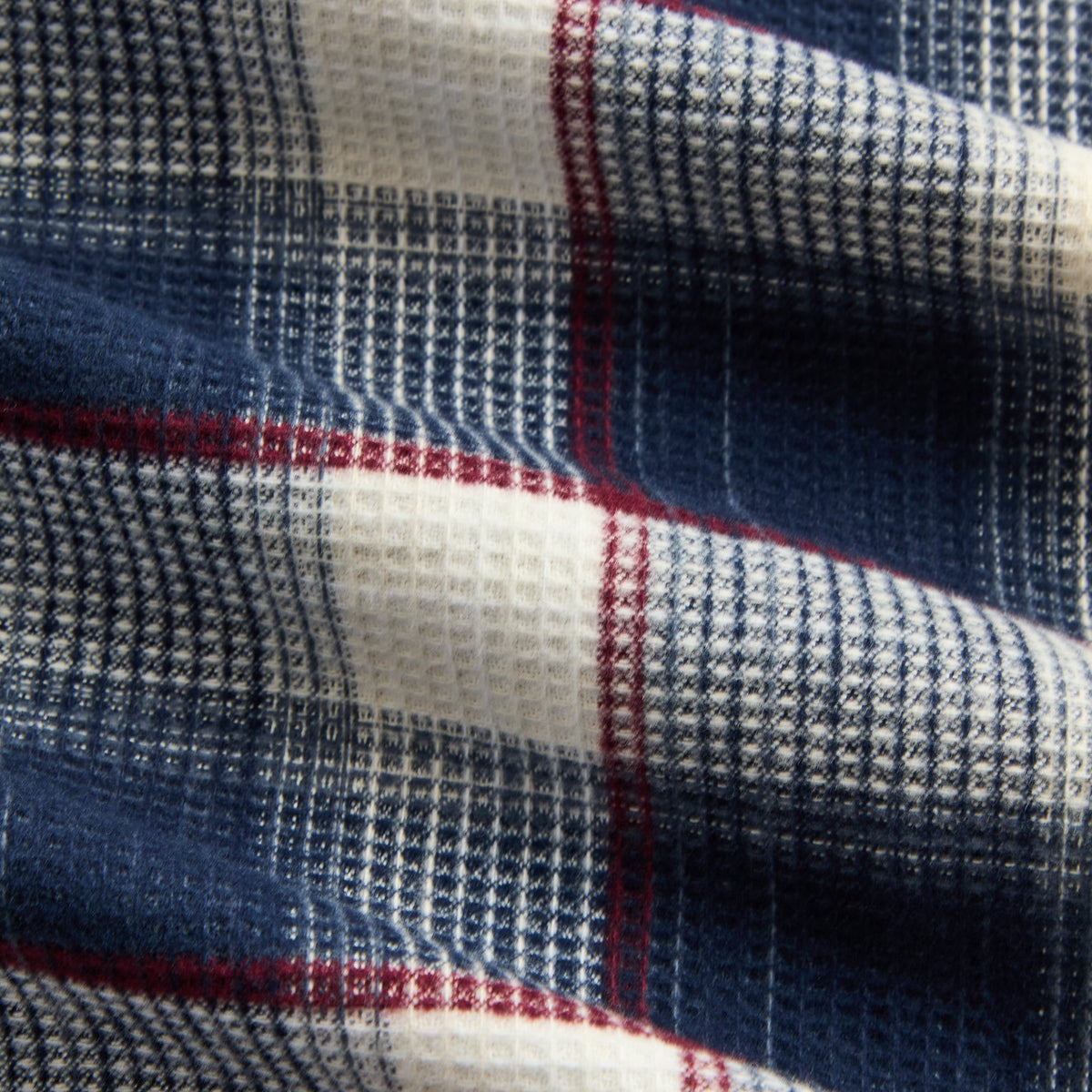 Kith Reversible Waffle Plaid Khenny Zip-up Hoodie - Nocturnal - PH