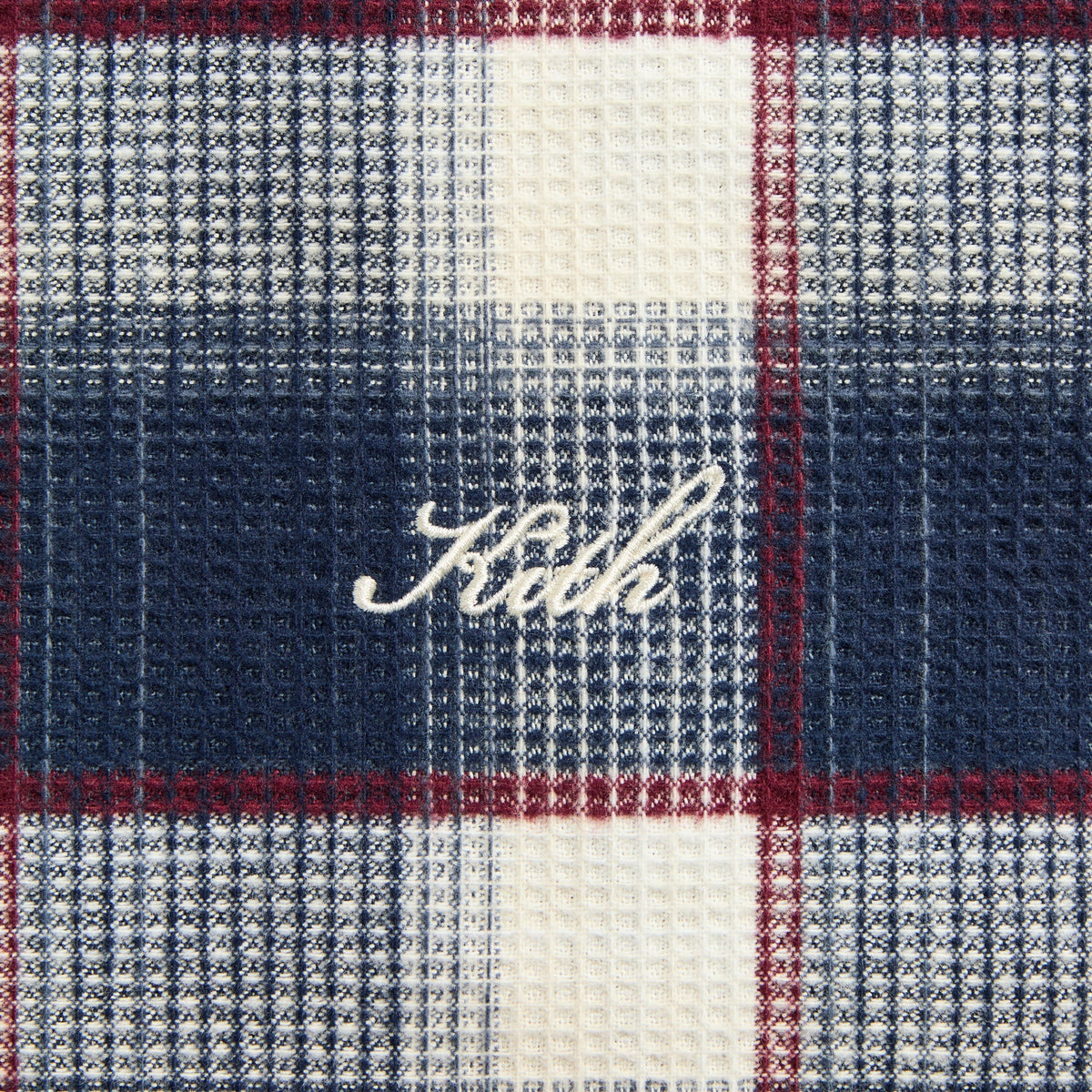 Kith Reversible Waffle Plaid Khenny Zip-up Hoodie - Nocturnal - PH