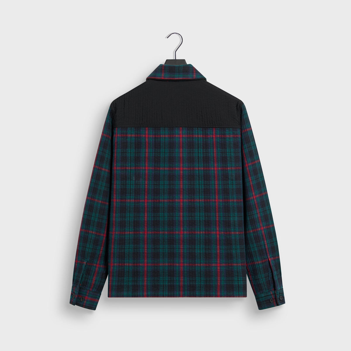 Kith Quilted Flannel Boxy Collared Overshirt - Black - PH