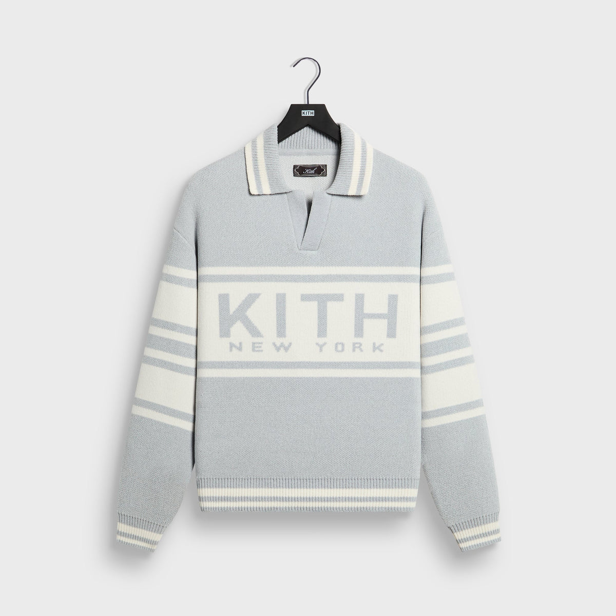 Kith Nelson Rugby Sweater - Light Heather Grey - PH