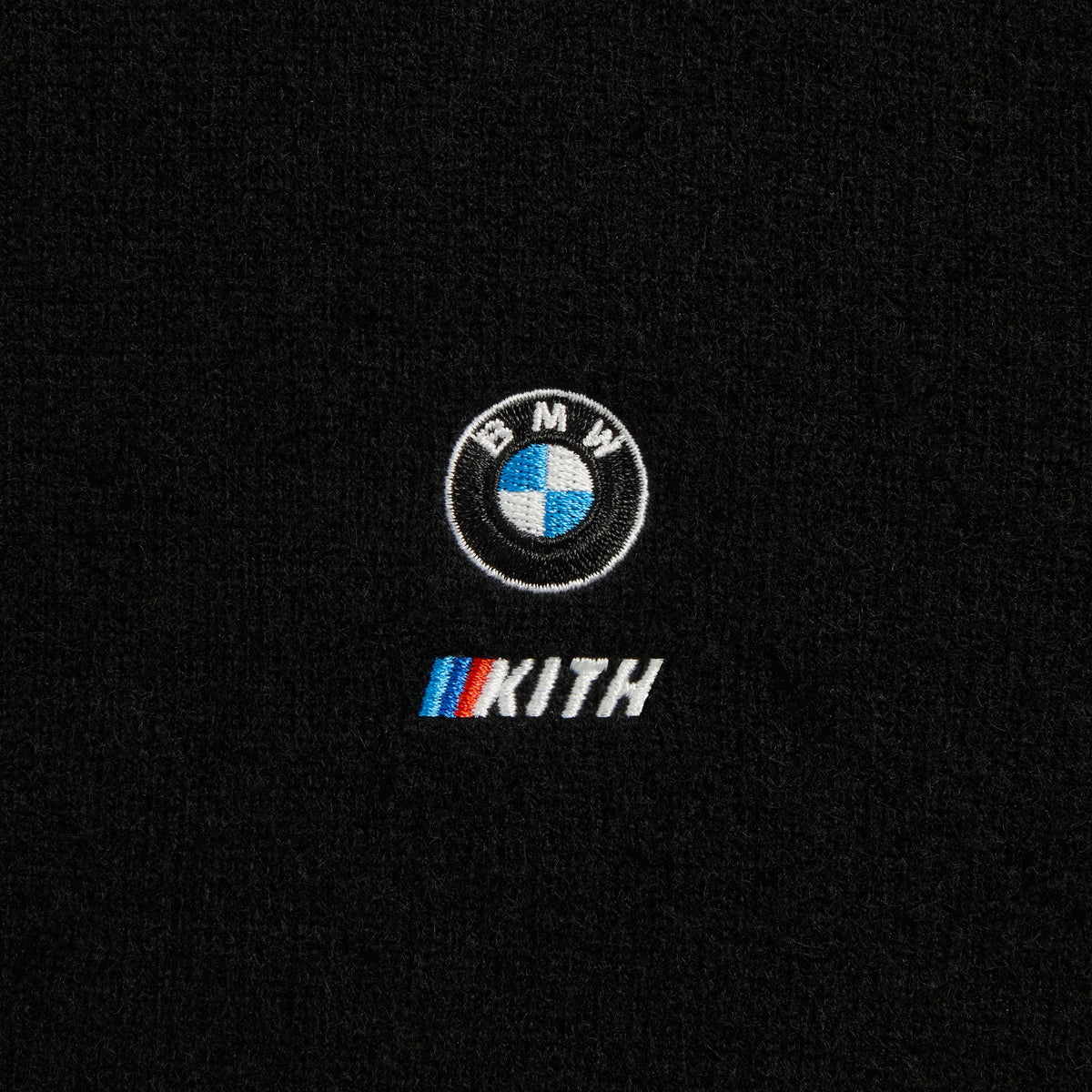 Kith for BMW Long Sleeve Cashmere Tilden Pullover - Black