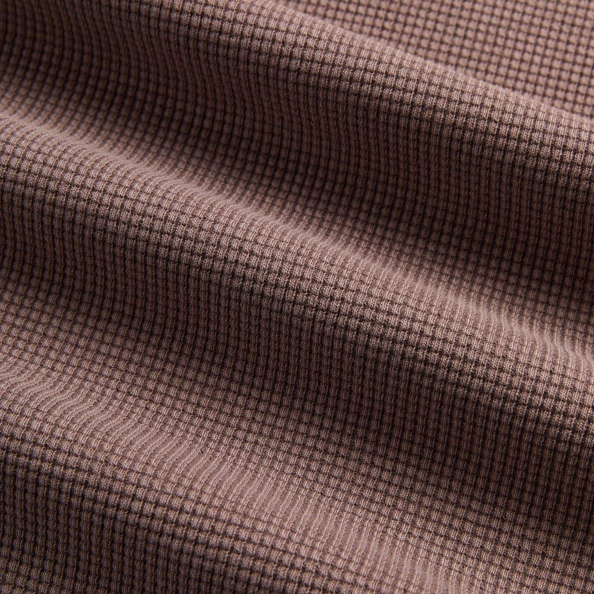 Kith Long Sleeve Waffle Albie Henley - Aubergine