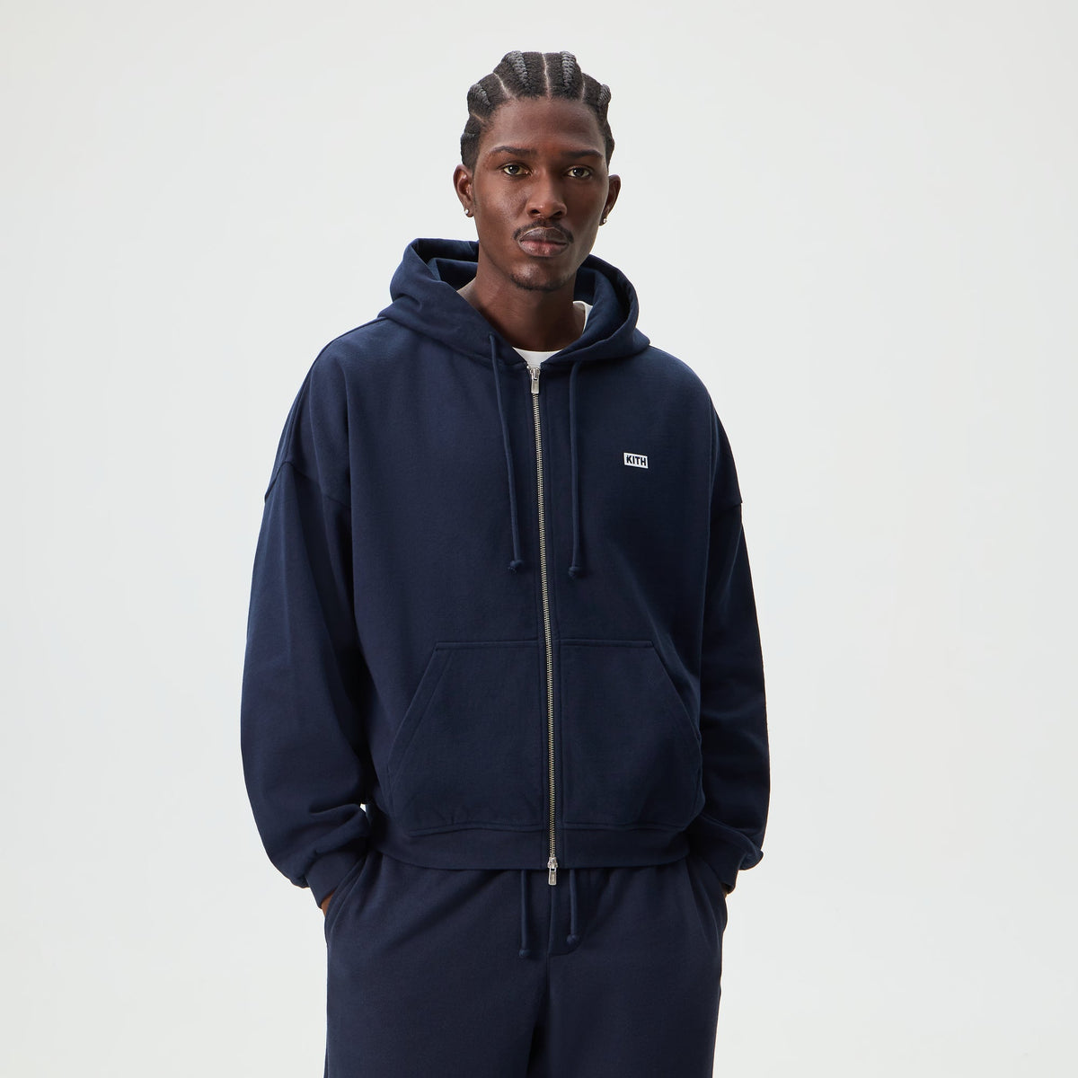 Kith Braxton Full Zip Hoodie - Nocturnal