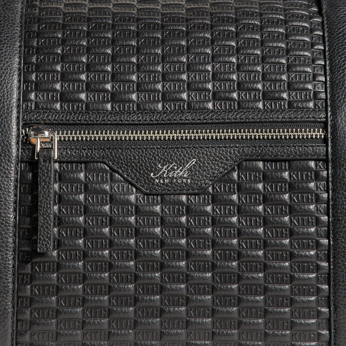 Kith Monogram Tumbled Leather Traveler K55 Duffle Bag - Black