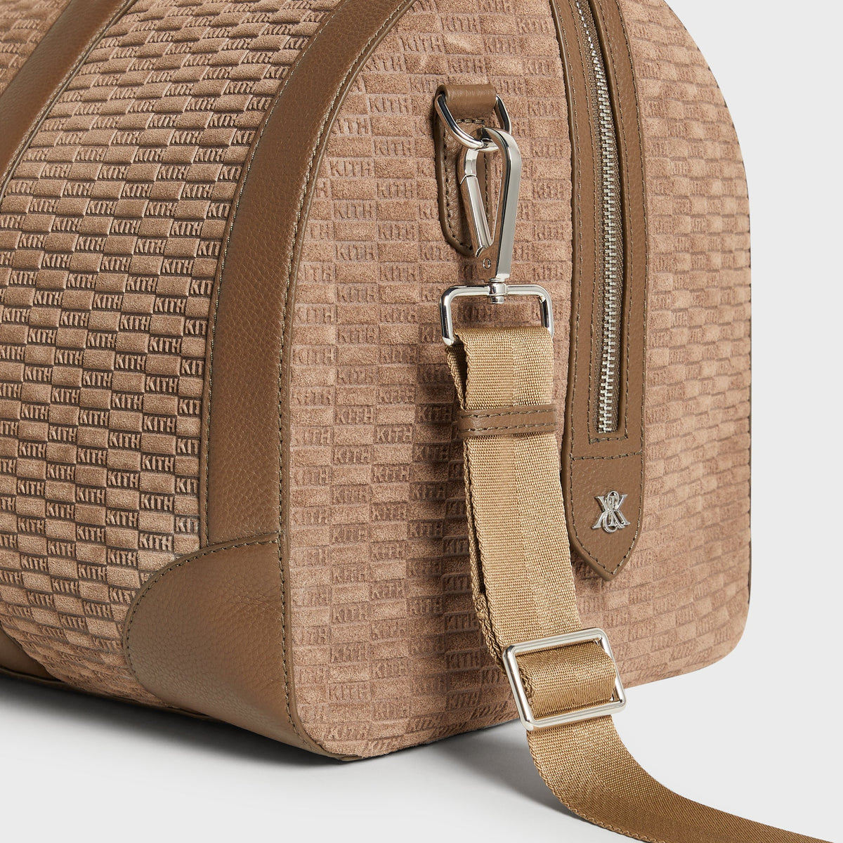 Kith Monogram Suede Traveler K55 Duffle Bag - Java