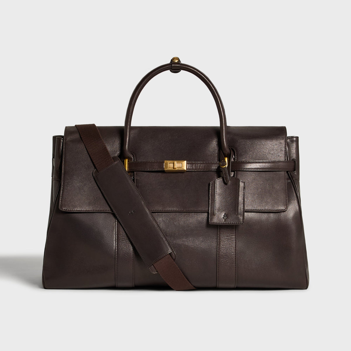 &Kin Vintage Textured Leather Carryall - Black - PH