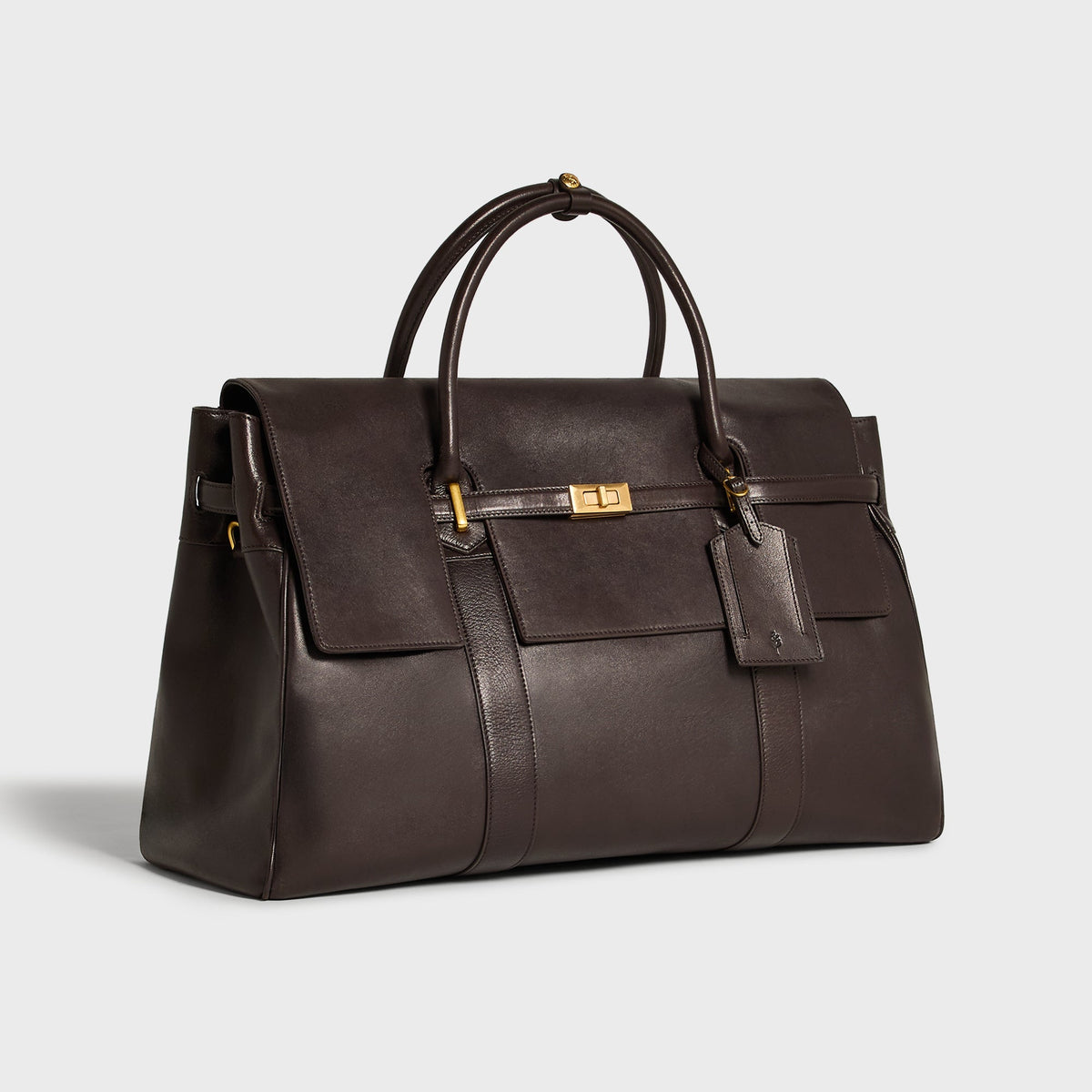 &Kin Vintage Textured Leather Carryall - Black - PH