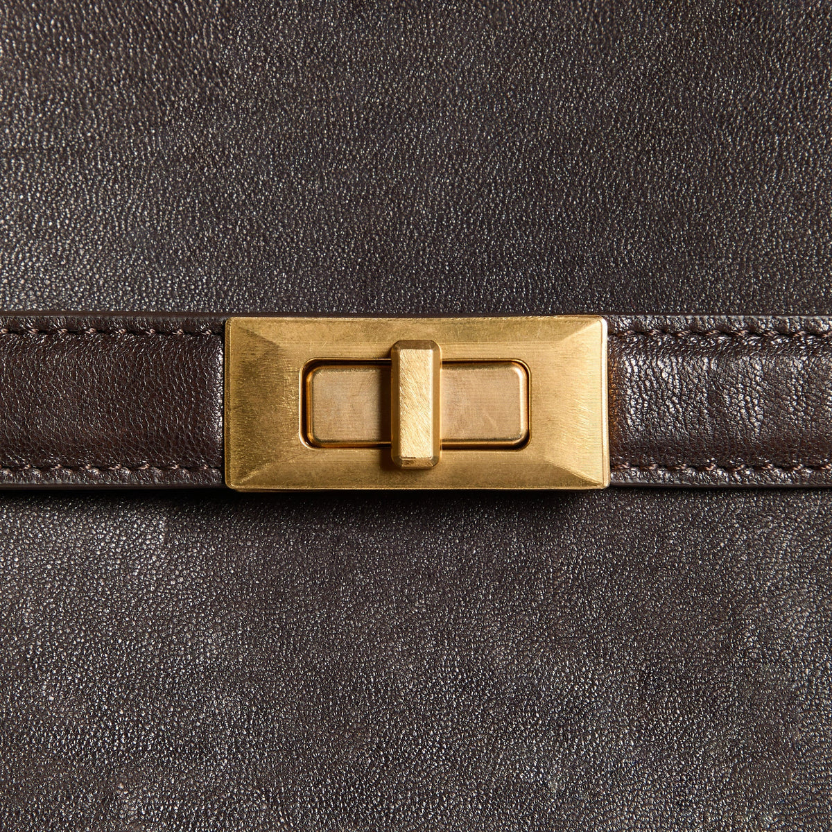 &Kin Vintage Textured Leather Carryall - Black - PH