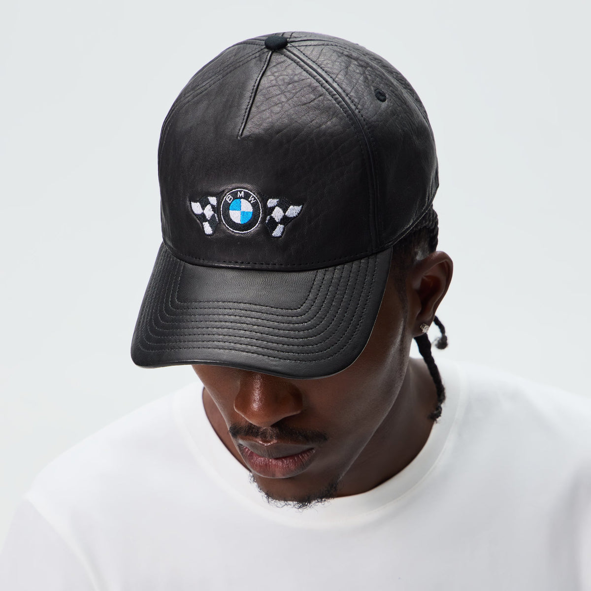 Kith for BMW Leather Bay Low Pinch Crown Cap - Black
