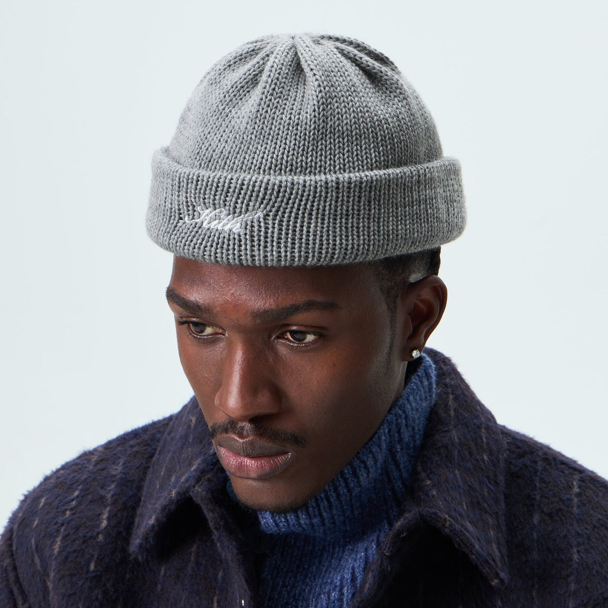 Kith Script Icon Beanie - Mid Heather Grey
