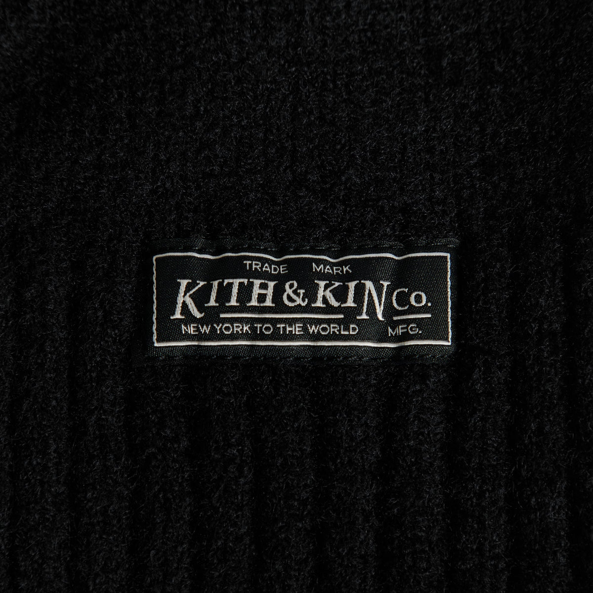 Kith Soft Rib Knit Balaclava - Black