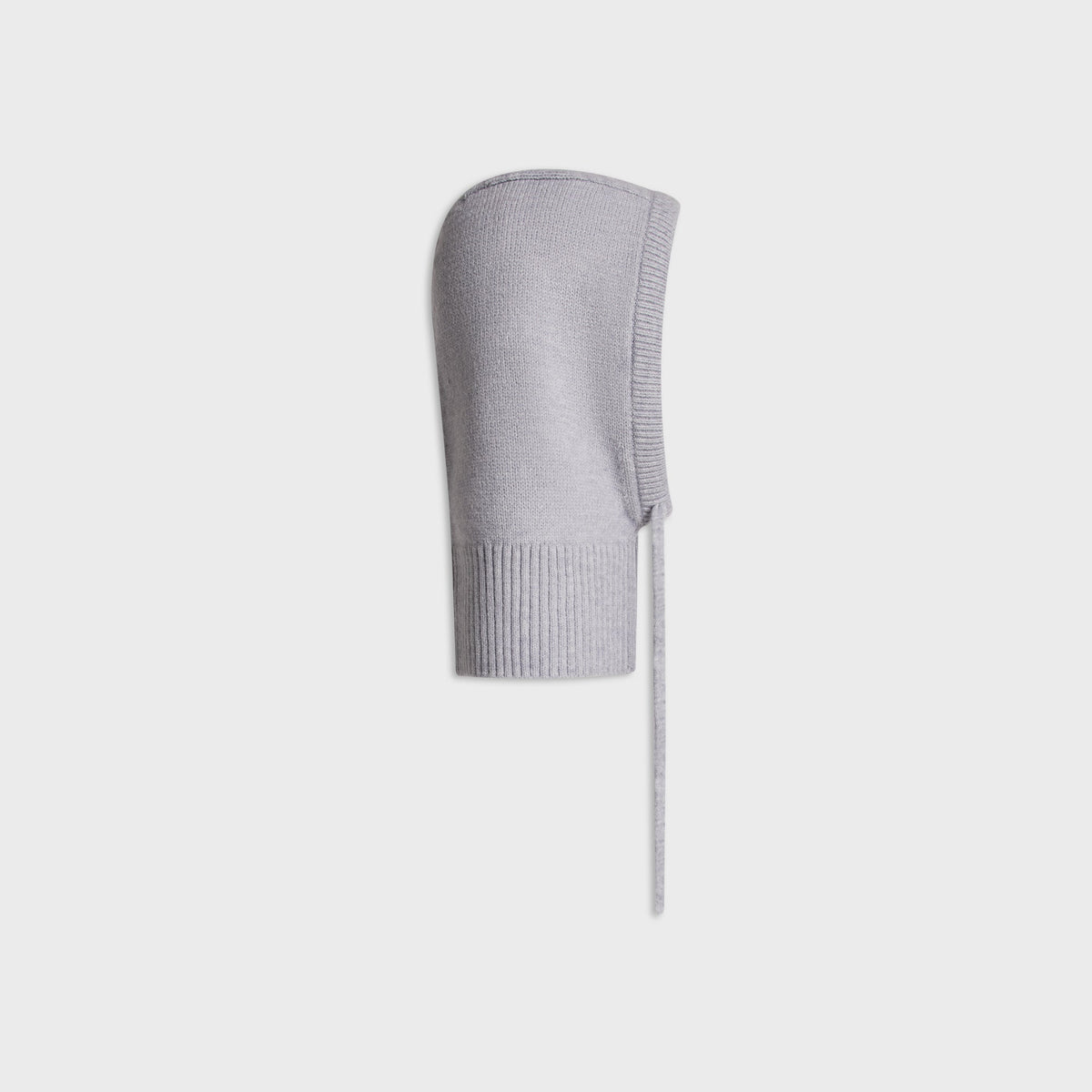 Kith Soft Rib Knit Balaclava - Light Heather Grey