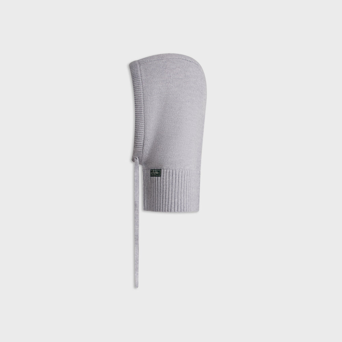Kith Soft Rib Knit Balaclava - Light Heather Grey
