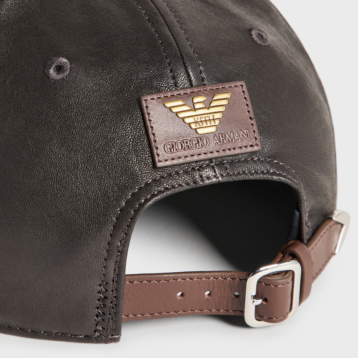 Giorgio Armani & Ronnie Fieg for '47 Soft Leather SL Hitch Cap - Black