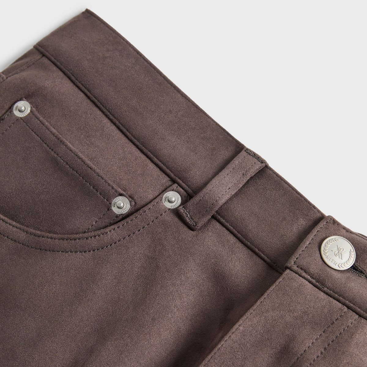 Kith Microsuede Bonded Flannel Webster Chill - Dark Ash - PH