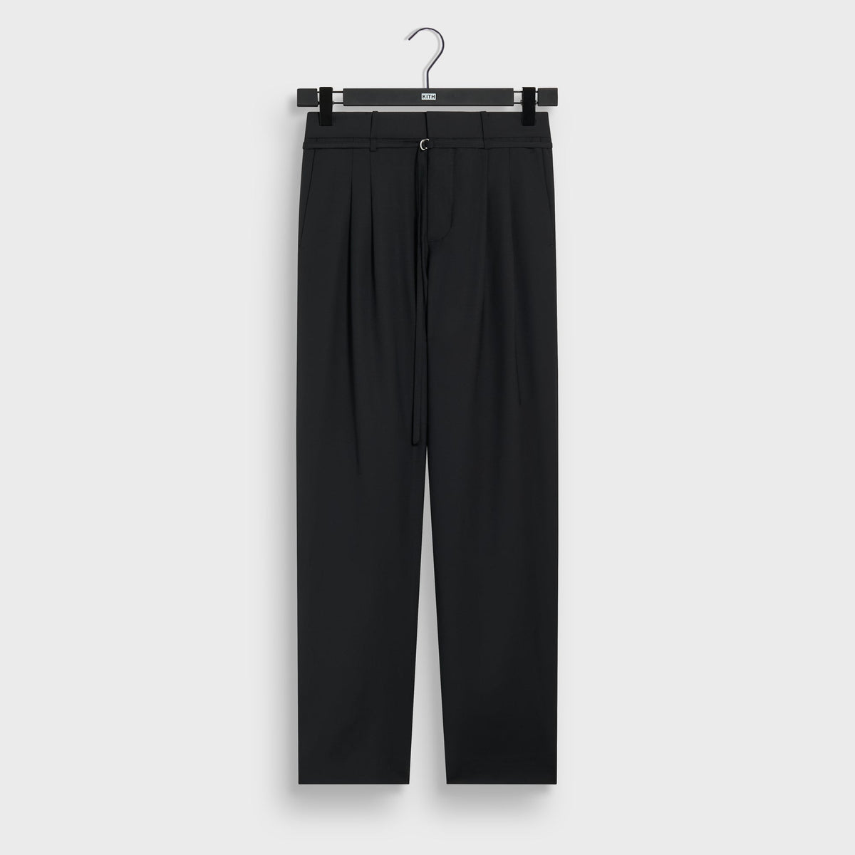 &Kin Tropical Wool Eli Pleated Trouser - Black